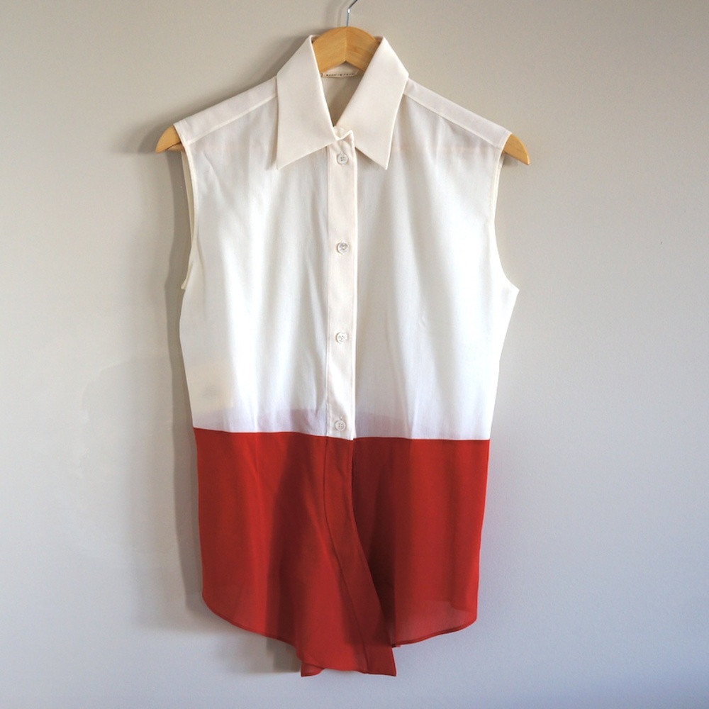 HERMES Blouse  Light Beige Size 38FR 4US
